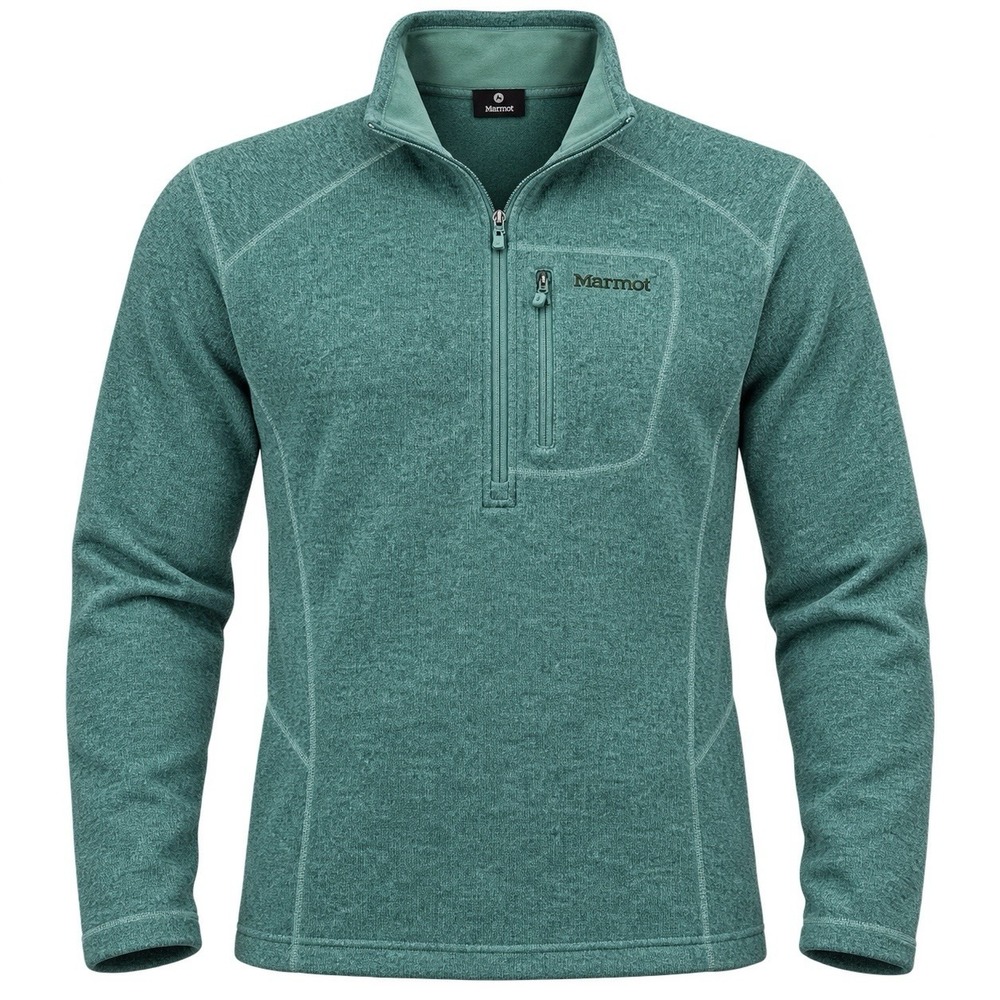Marmot Pullover Men's L Green 1/2 Zip Fleece Outdoors Hiking Gorpcore Camping